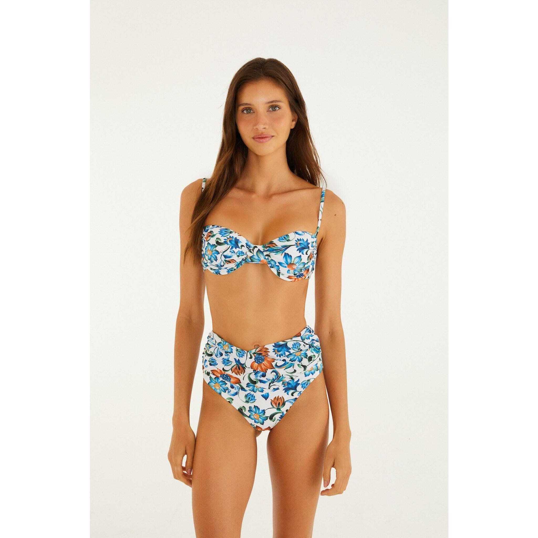 Farm Rio Off-White Flora Tile Hot Pants Bikini Bottom Size Mflora Tile Off-White